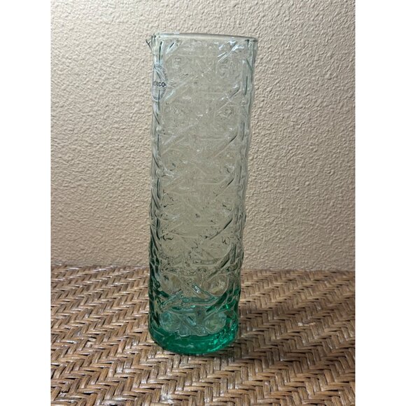 Vidreco 100% Recycled Glass Pitcher With Textured Design New - Picture 1 of 7